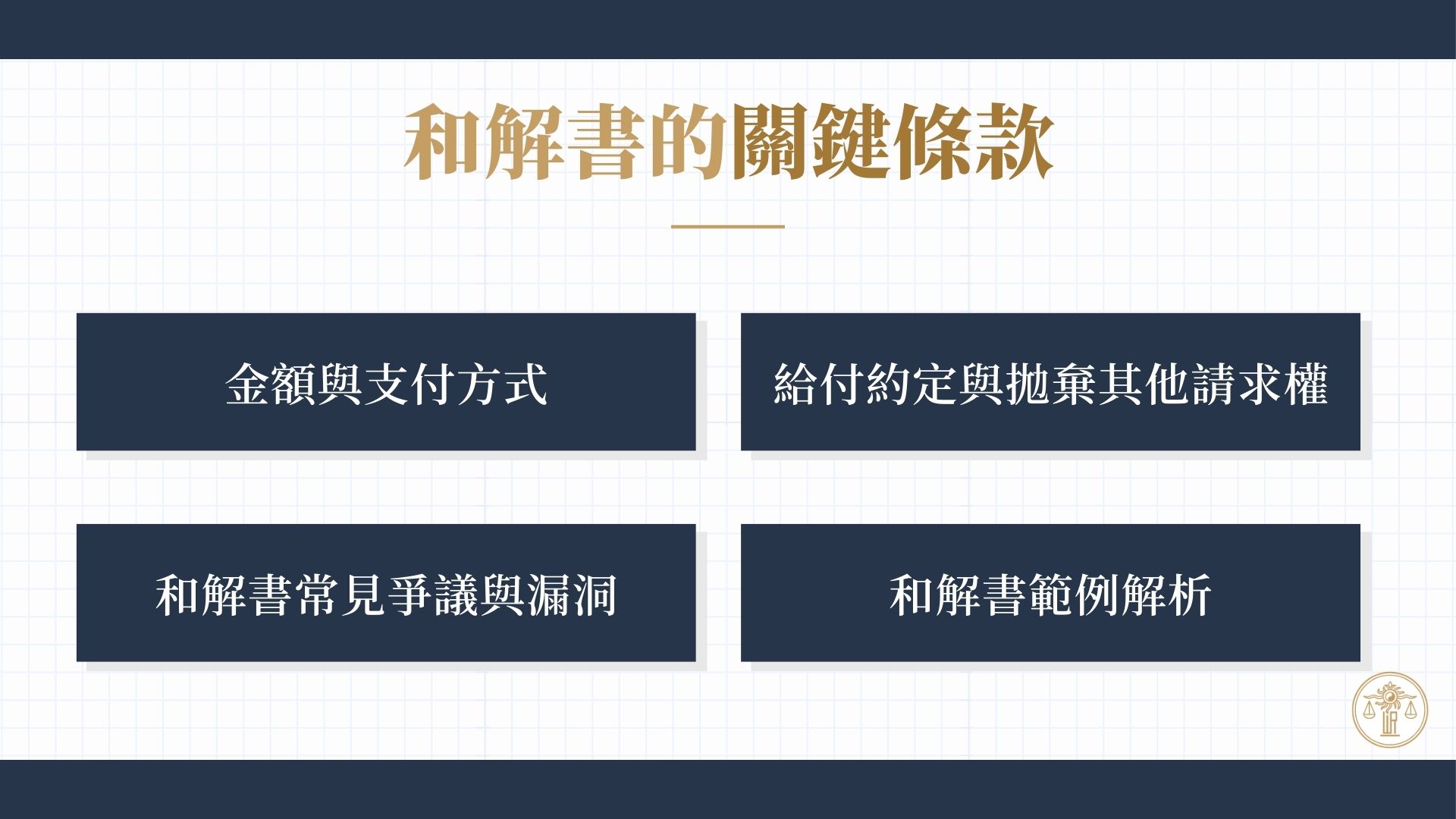 和解書的關鍵條款